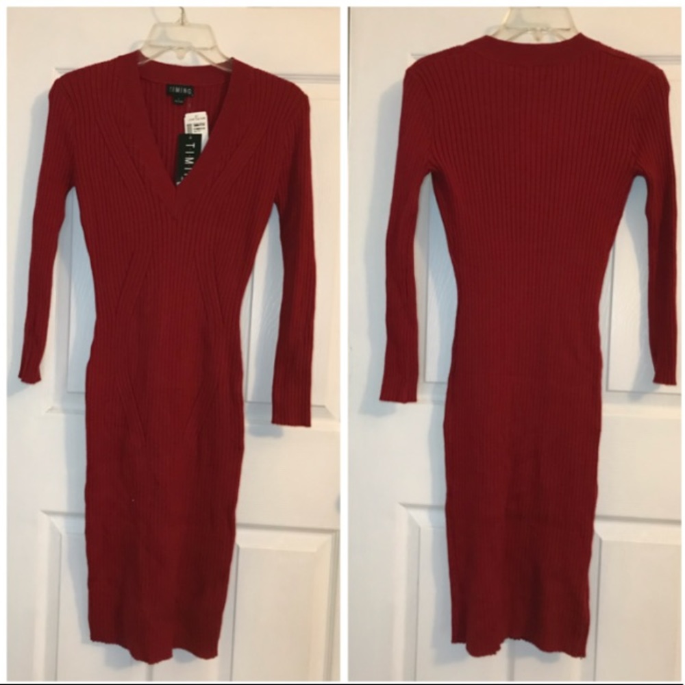 Red Sweater Dress